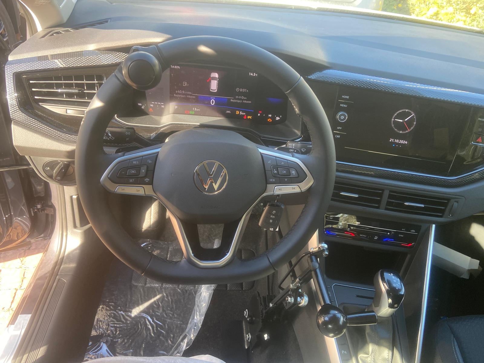 Sağ elden fren kitlemeli çevirmeli itmeli gaz fren aparatı